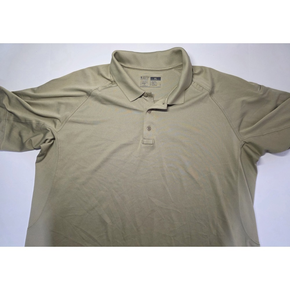 5.11 Tactical Mens Size XL Brown Tan‎ Short Sleeve Polo Shirt